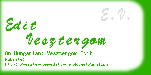 edit vesztergom business card